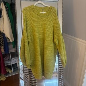 Free People Lime Knit Sweater